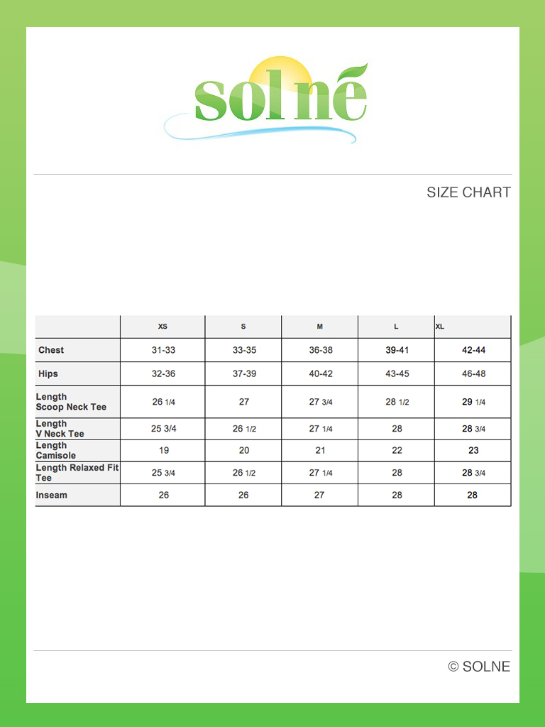 Pact Size Chart